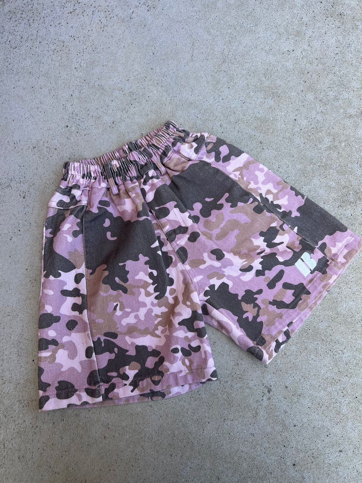 SAMPLE - Camo Denim Jorts (pink)