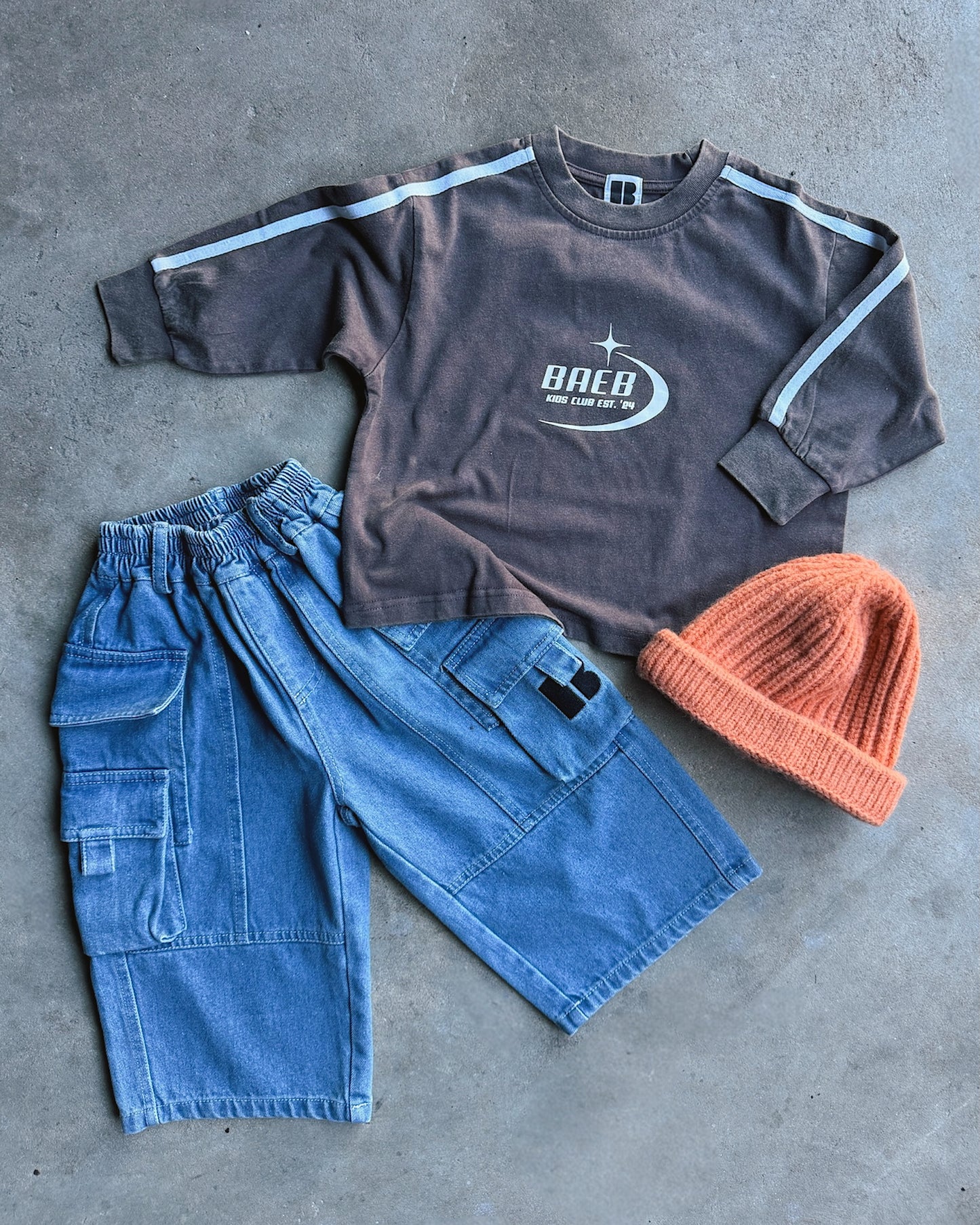 Signature Long Sleeve Tee - Washed Vintage Brown