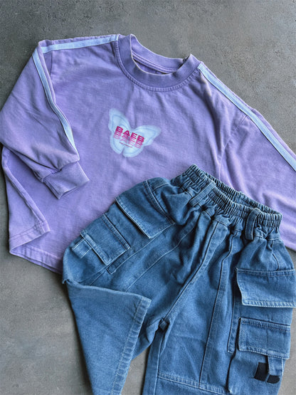 Signature Long Sleeve Tee - Washed Lilac