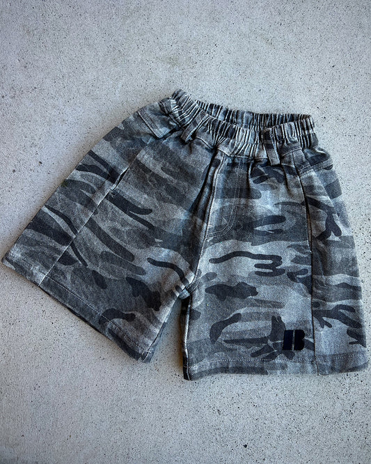 Camo Jorts ★ Washed Grey (Pre-Order)