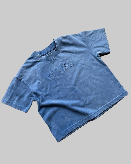 Appliqué Tee - Washed Vintage Blue