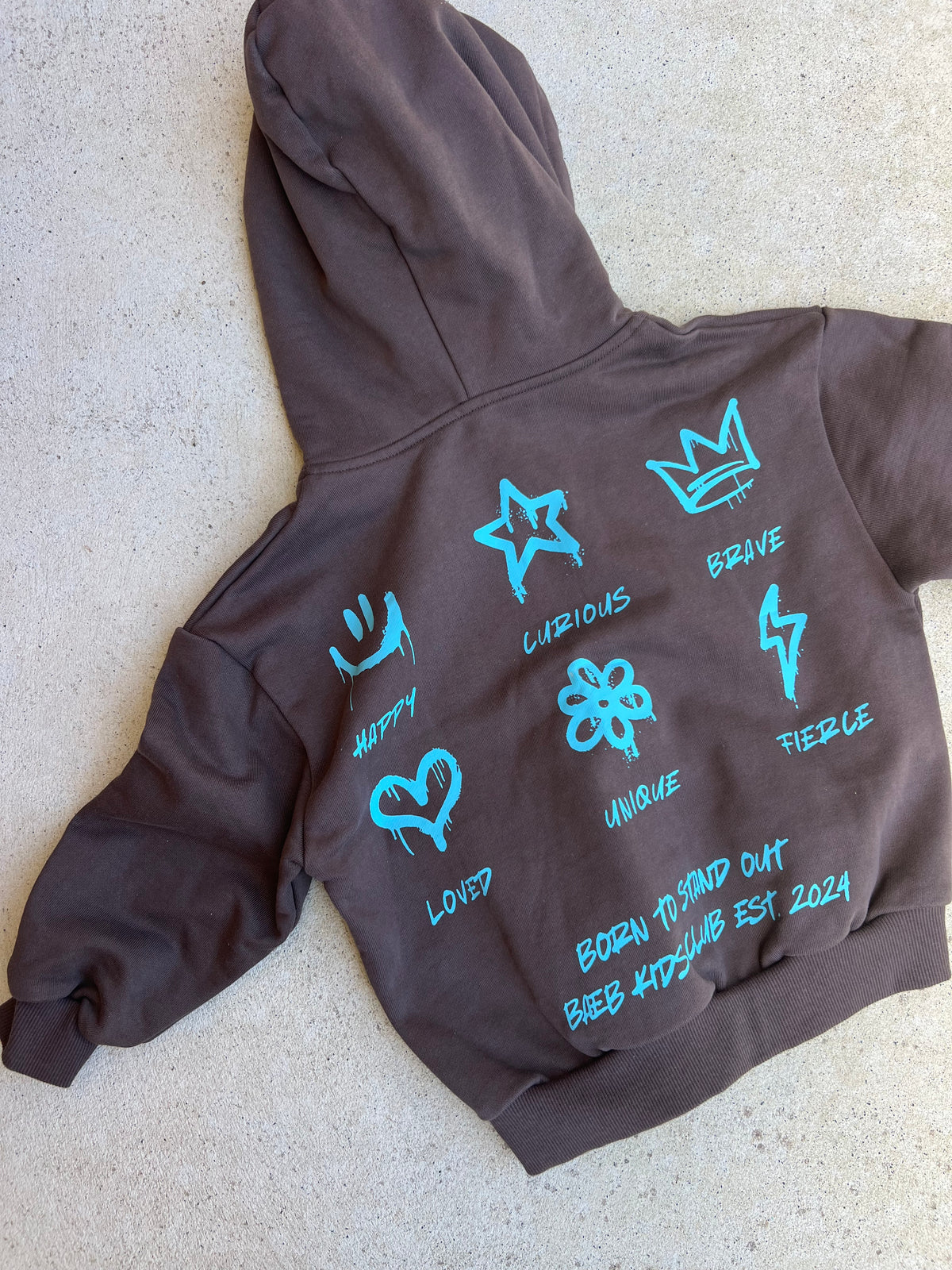 SAMPLE - Zip Hoodie (choc/blue)