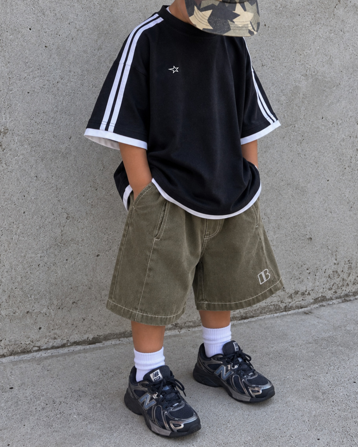 Ribbed Cotton Jorts ★ Washed Olive (Pre-Order)