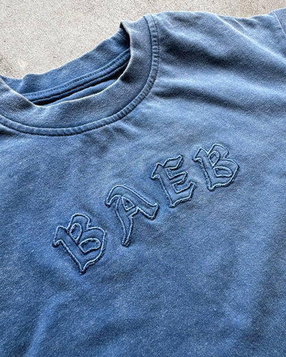 The Appliqué Tee - Washed Blue