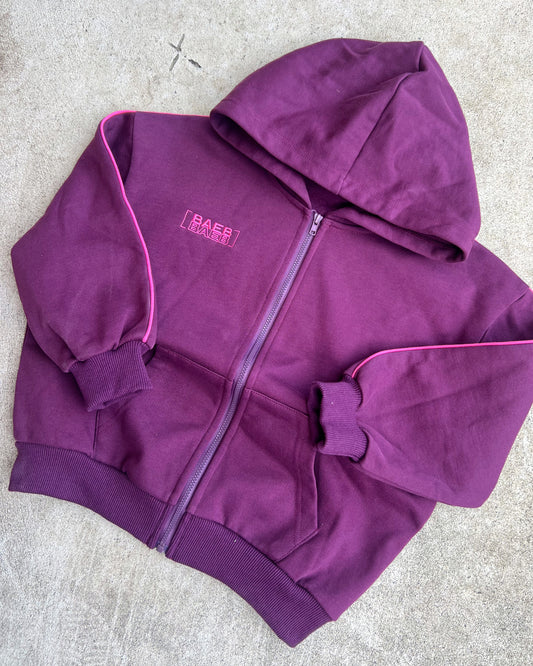 SAMPLE: Plum Fleece Zip Hoodie