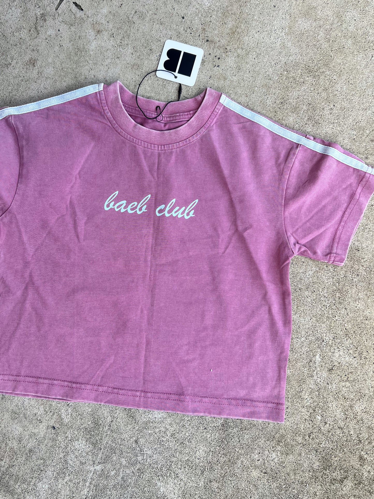 SAMPLE: Rose Tee Washed Dusty Rose/Ice Blue