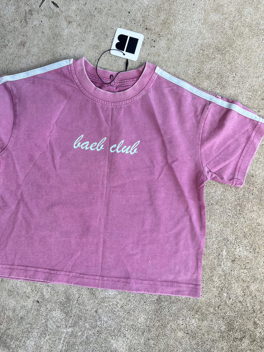 SAMPLE: Rose Tee Washed Dusty Rose/Ice Blue