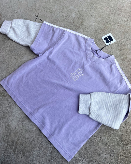 SAMPLE: Washed Lilac Double Layer Long Sleeve Tee