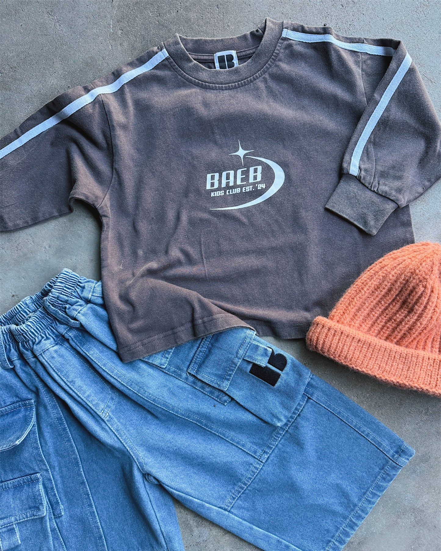 Signature Long Sleeve Tee - Washed Vintage Brown