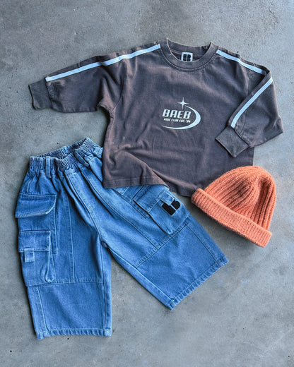 Signature Long Sleeve Tee - Washed Vintage Brown